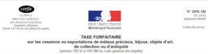 taxe forfaitaire or